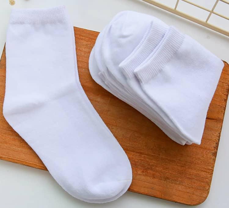 White Unisex Socks